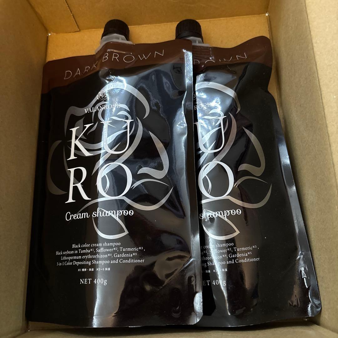新品未開封　バランローズKURO　クリームシャンプー　ダークブラウン　2個セット バランローズ KUROクリームシャンプー 白髪染め ダークブラウン 2