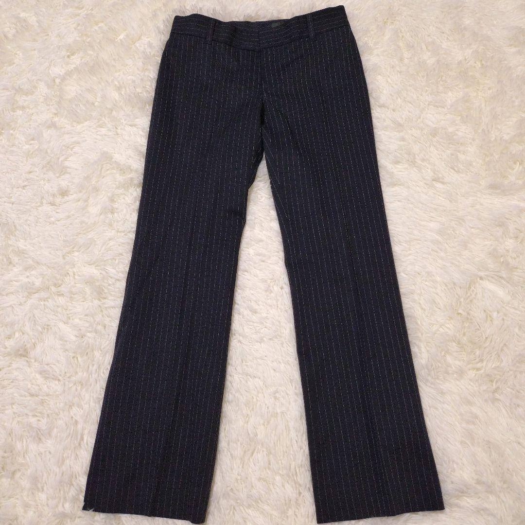 美品♡UNTITLED♡パンツスーツ セットアップ ネイビーストライプ