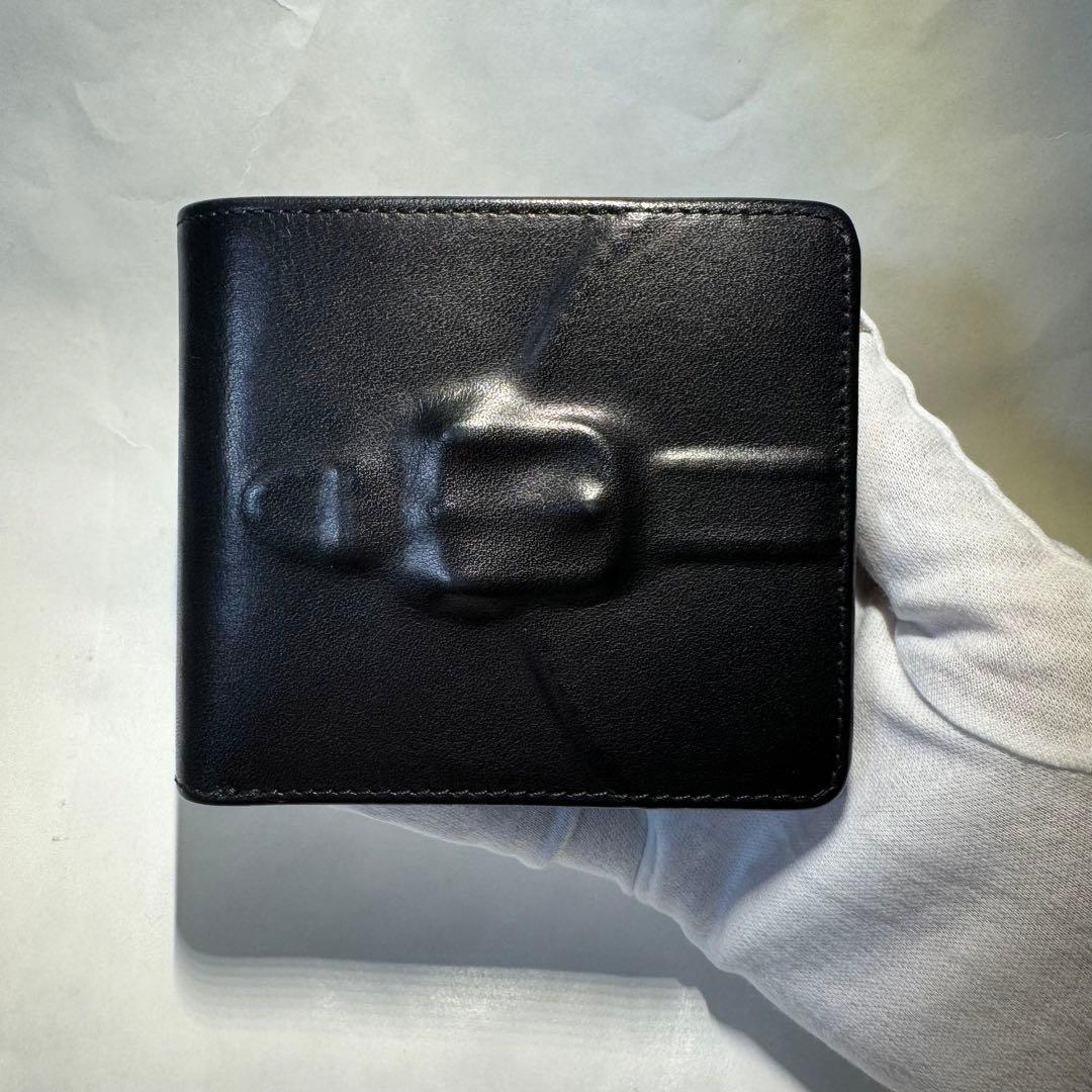 メゾンミハラヤスヒロ 炙り出し二つ折り財布 BLACK - メルカリ