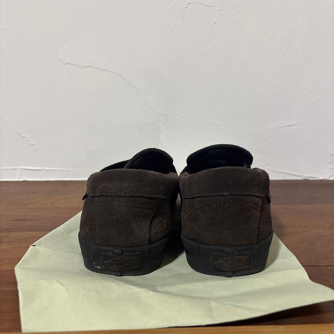 27.5cm VANS バンズ スエード ローファー ダークブラウン