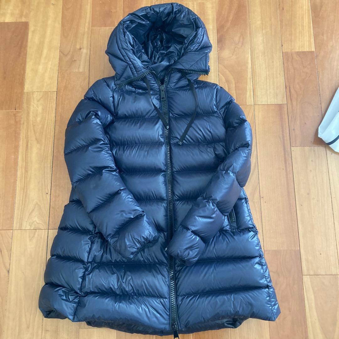 MONCLER SUYEN ロングダウンコート サイズ0 ネイビー - メルカリ