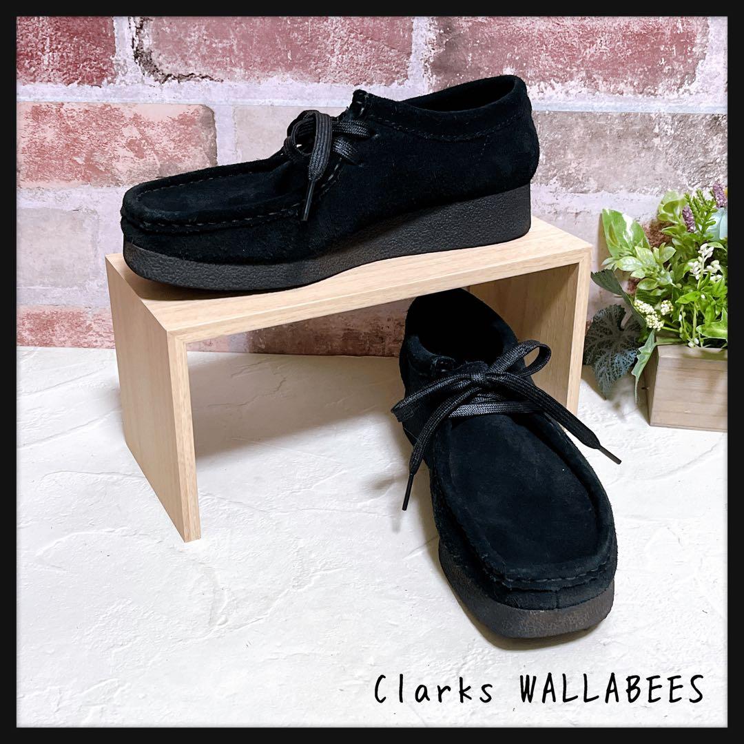 極美品【Clarks クラークス】ワラビー スエード 黒 チロリアンシューズ Clarks（クラークス） ワラビー Clarks Wallabee 日本総代理店品