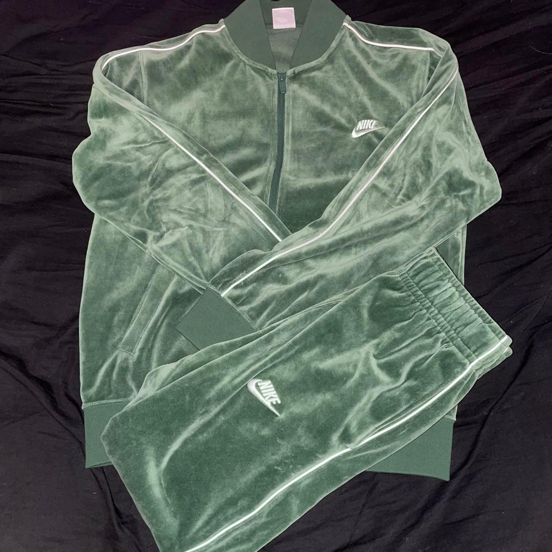 即決のみ値下げ可。NIKE ベロア セットアップ s - メルカリ