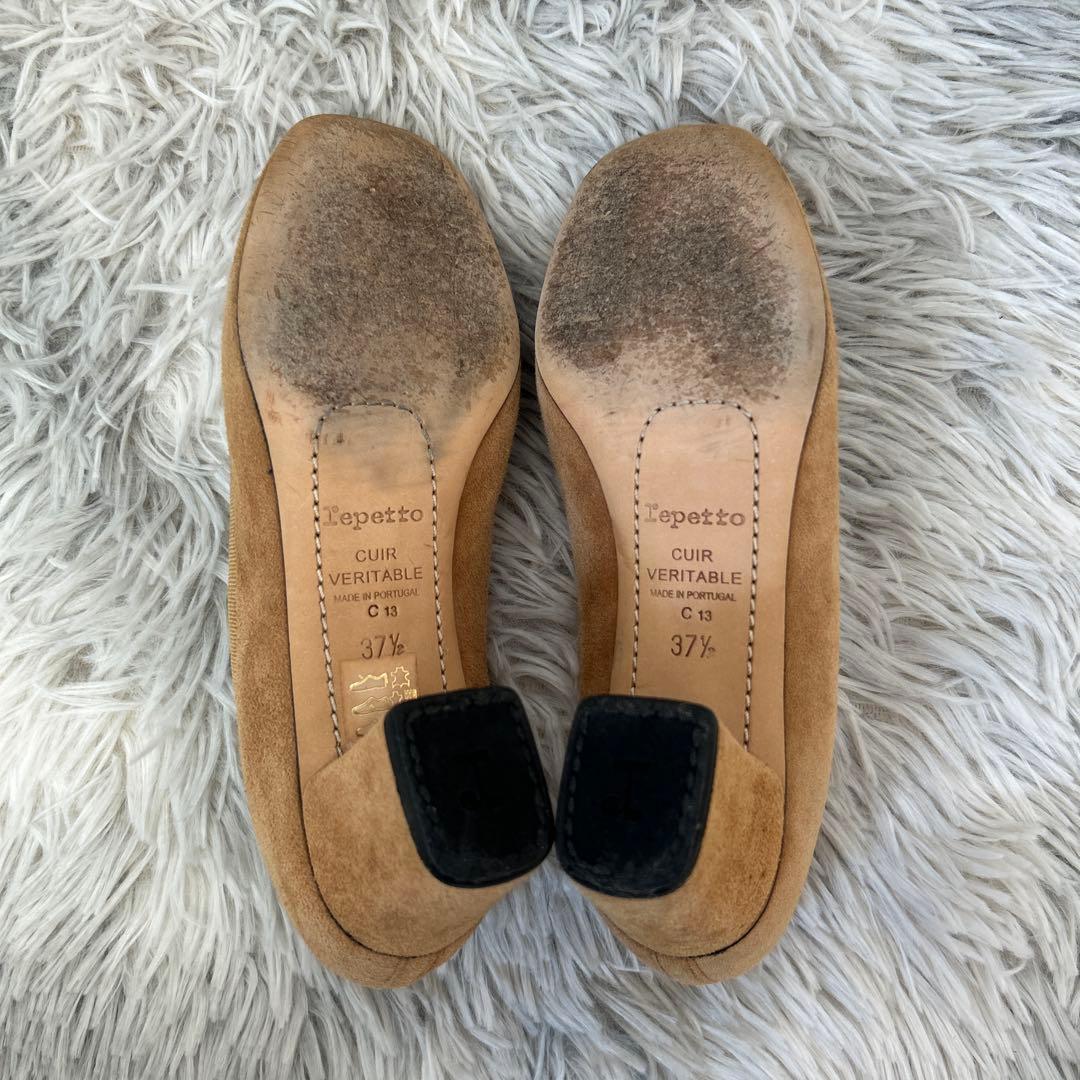 美品】Repetto PANAM スクエアトゥパテントチャンキーヒールパンプス