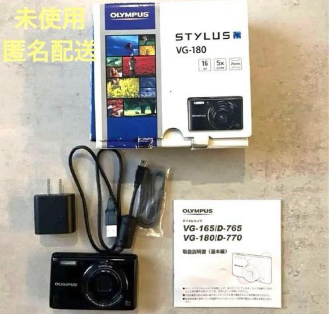 OLYMPUS STYLUS VG-180 Black オリンパス デジカメ 黒 - メルカリ