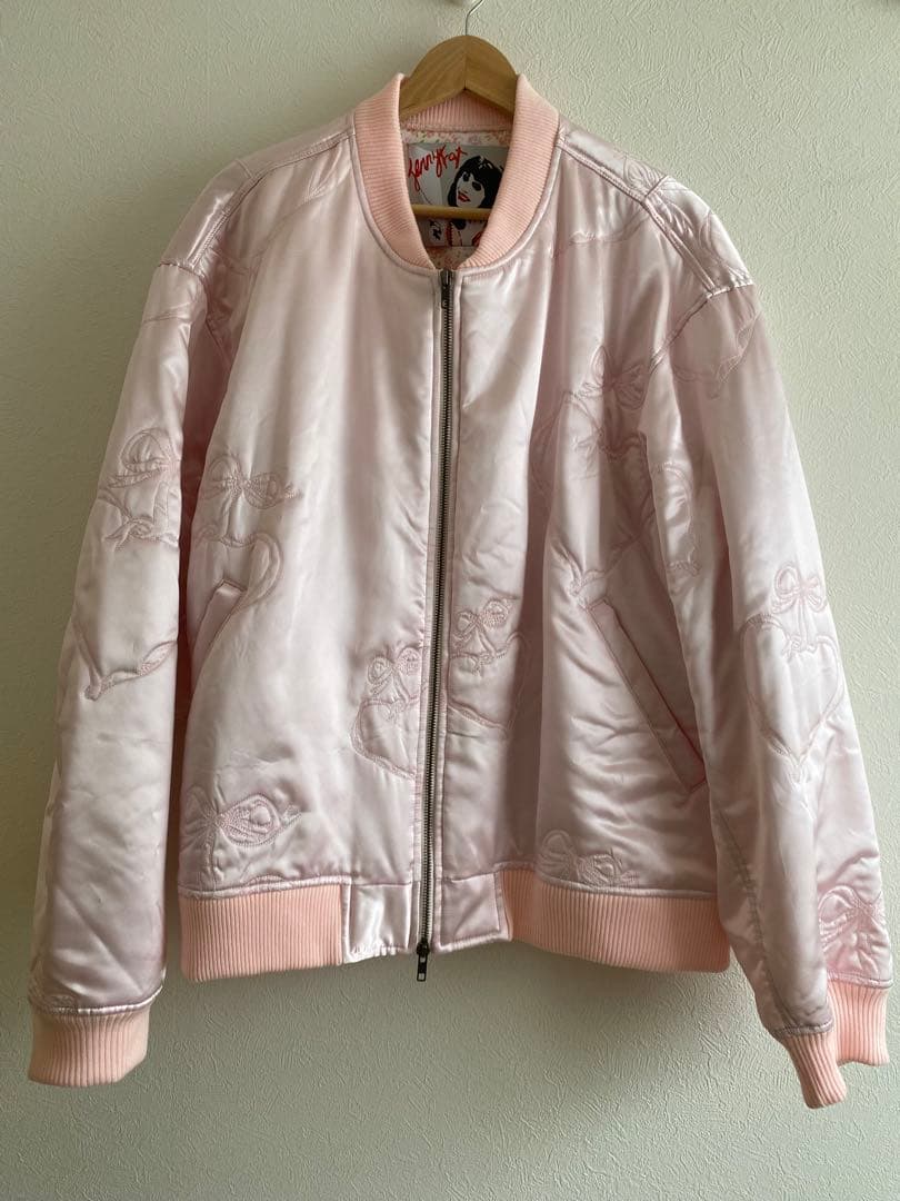 Jenny Faxサテンブルゾン JennyFax サテンブルゾンジャケット NICKERS BLOUSON - メルカリ