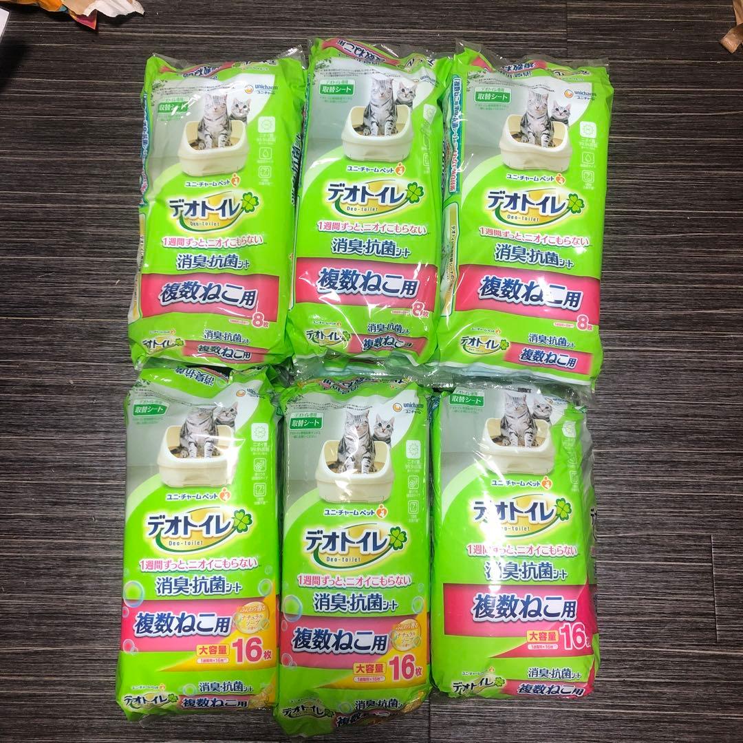 デオトイレ 消臭抗菌シート　合計　96枚 ユニ・チャーム デオトイレ 消臭・抗菌シート 10枚（4520699613443