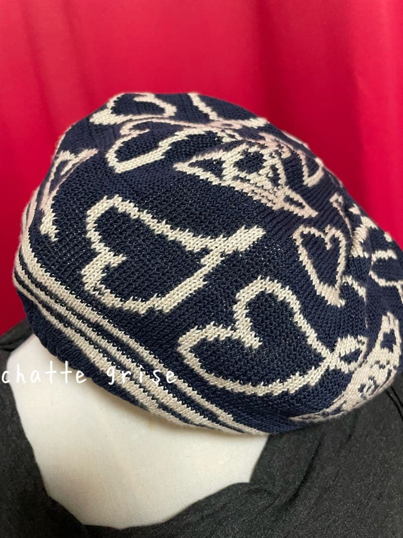 たいよう様本日限定未使用ヴィヴィアンオーブハート綿ニットベレー