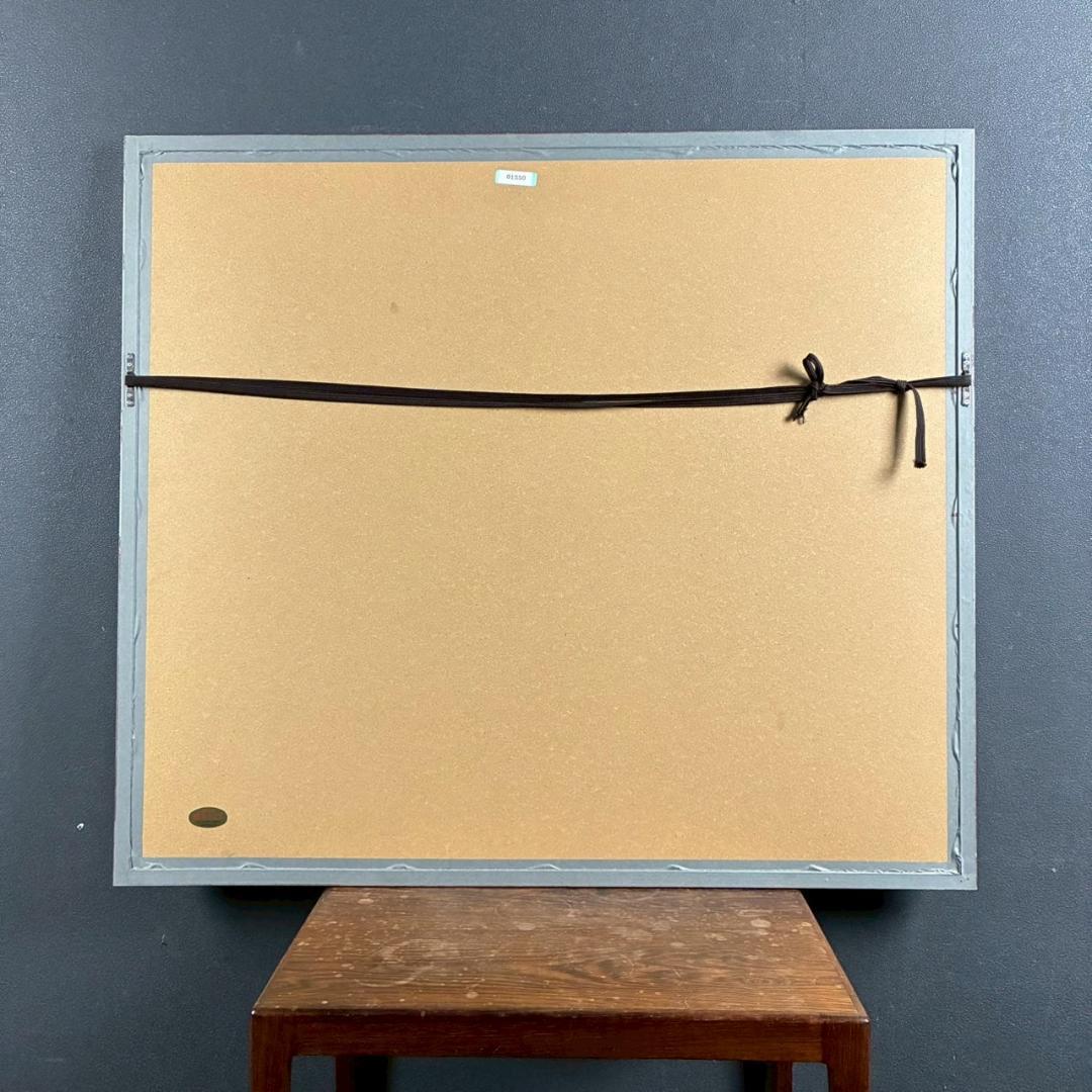 アンドレ・ブーリエ「11月のぶどう畑」リトグラフ 直筆サイン入 額縁