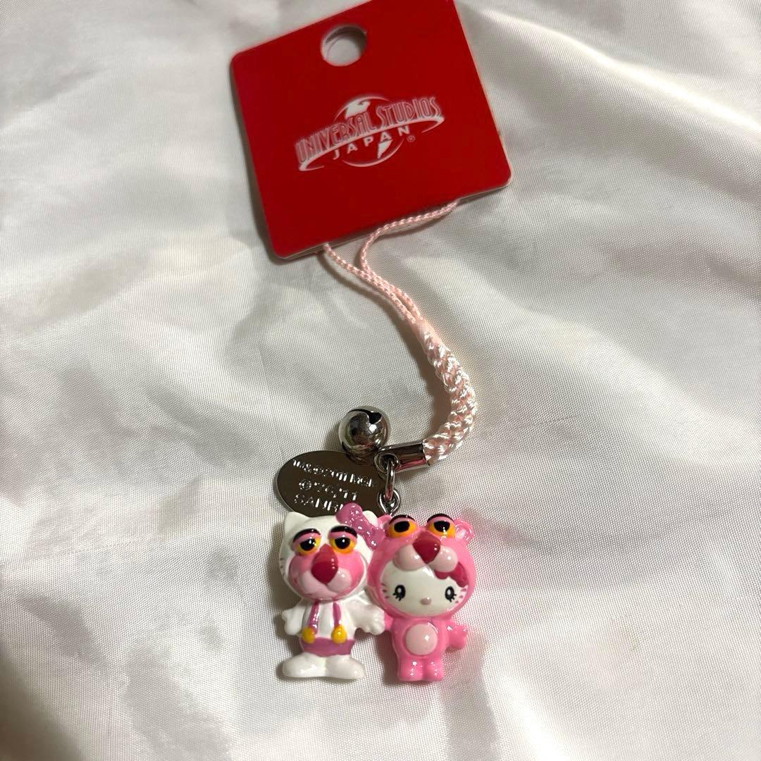 ハローキティ　ピンクパンサー　USJ限定　根付け　ストラップ　レア！　ご当地 ハローキティ ピンクパンサー USJ限定 根付け ストラップ レア！ ご