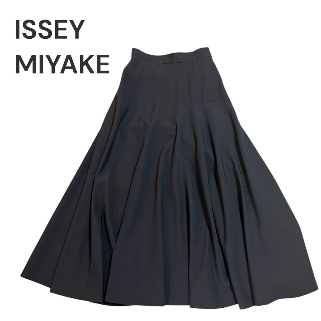 美品ISSEY MIYAKE 80s ヴィンテージ筆タグフレアスカート ISSEY MIYAKE - 古着 ISSEY MIYAKE イッセイミヤケ 80s 筆タグ