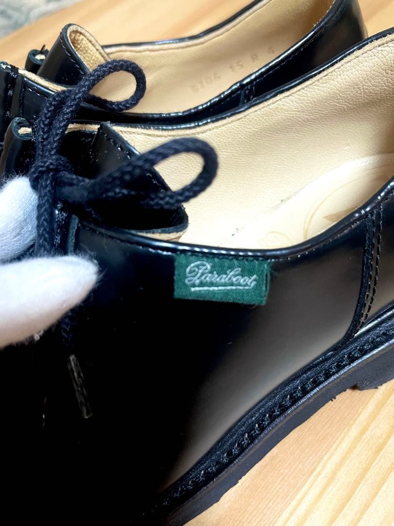 Paraboot MICHAEL ガラスレザー ブラック 4(24cm)ほぼ新品 - メルカリ