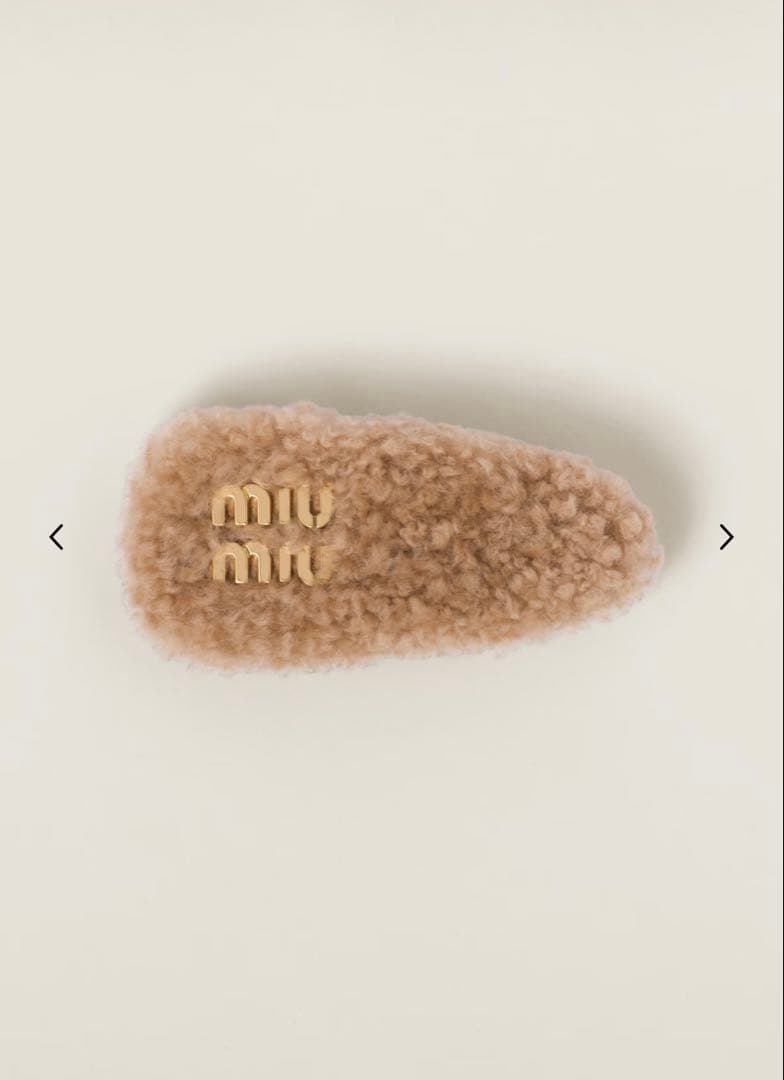 miu miu ミュウミュウ　シアリングヘアクリップ miu miu ミュウミュウ ヘアクリップ/CROCHET HAIR CLIP ロゴ ヘア