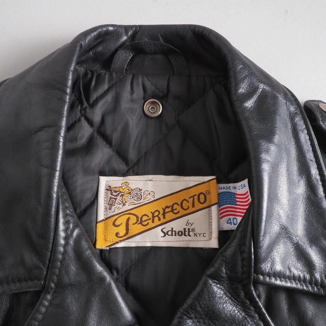 Schott 118 size40 ダブルライダースジャケット レザージャケット