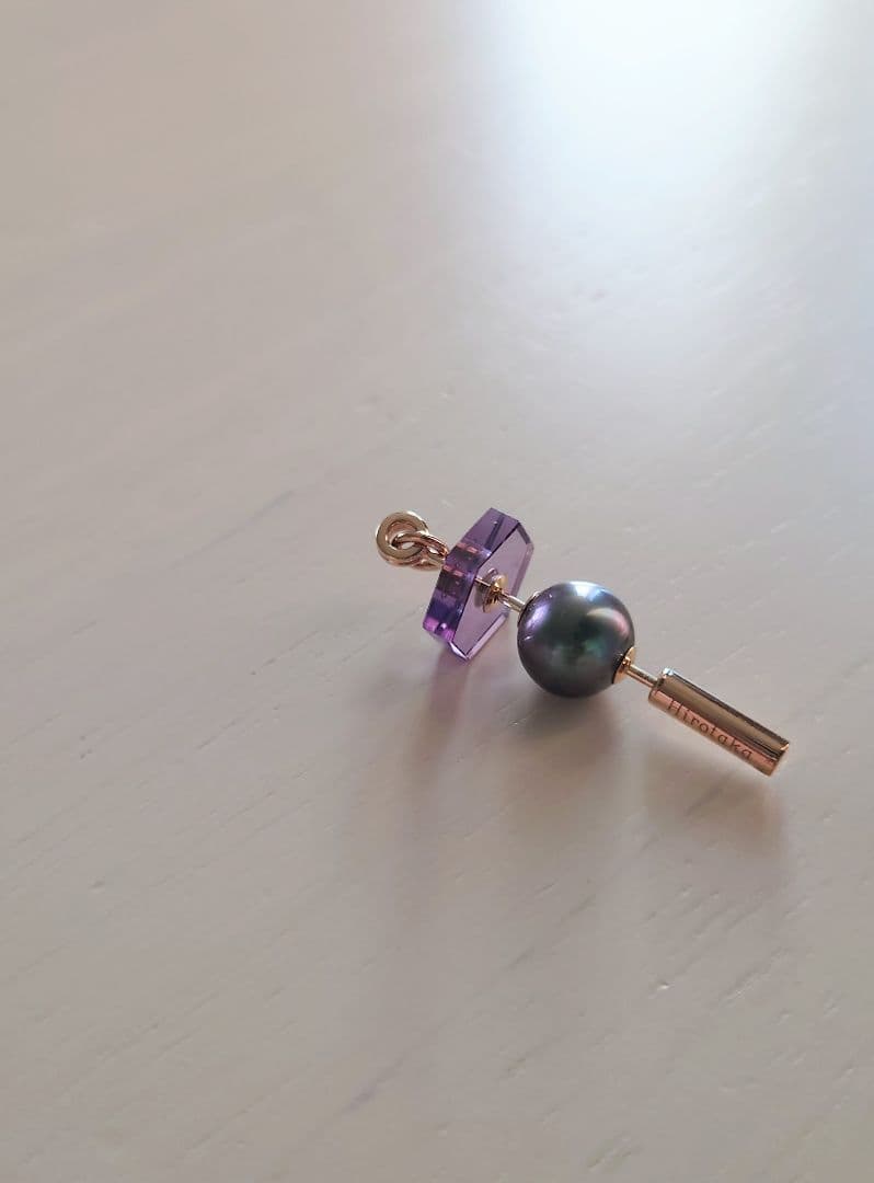 Hirotaka アメジスト スピアピアス用パーツ K18 ヘキサゴン ヘキサゴン アメジスト スピア ピアス専用