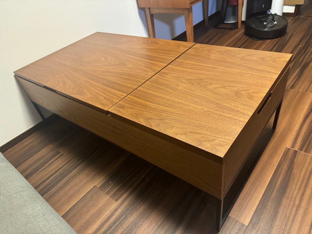 ニトリ 昇降 センターテーブル Nヒバリ 120 MBR ミドルブラウン 美品