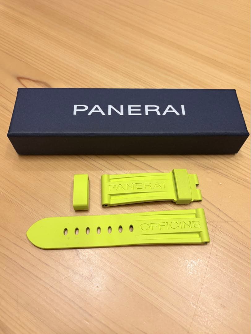 PANERAI ラバーベルト イエロー パネライ 】【店頭在庫情報】純正ベルト アコーディオンラバーイエロー
