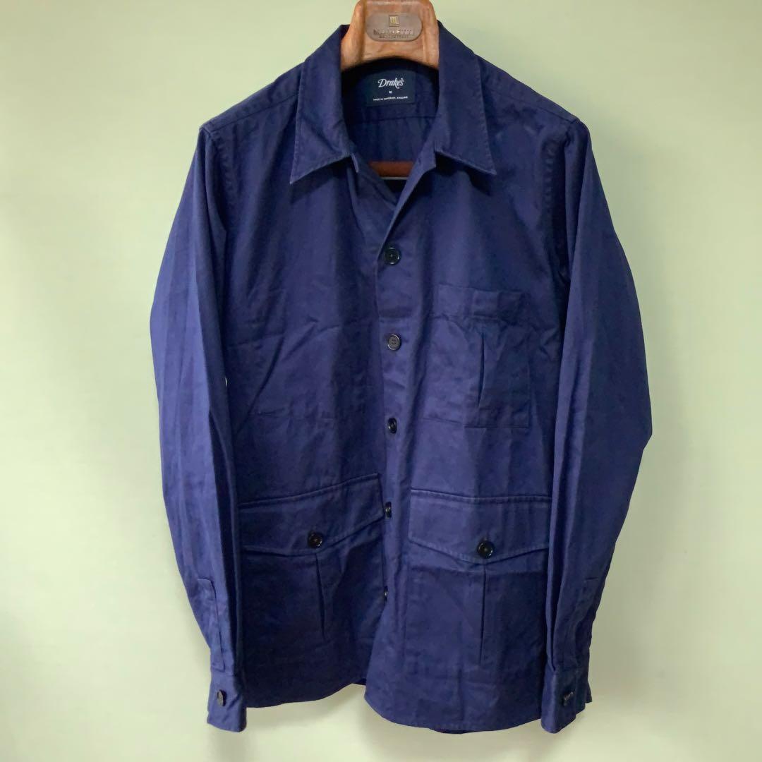 イギリス製Drake’sドレイクス チョアジャケットMネイビー コットン100％ 残り僅かなSALE対象品のオススメアイテム集！｜Drake's銀座店 Naka