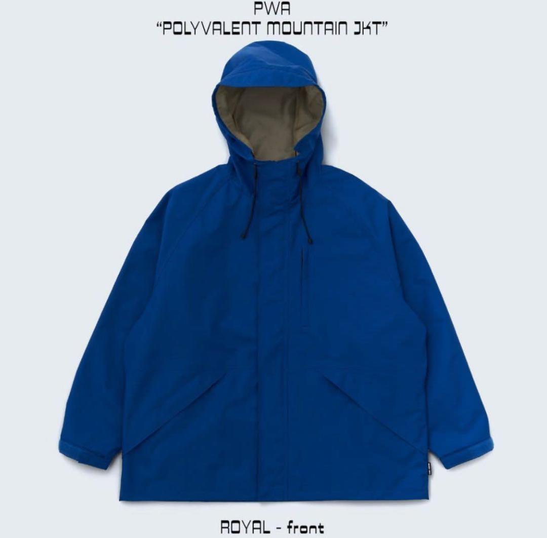 美品・袋付 PWA POLYVALENT MOUNTAIN JKT Blue M PWA POLYVALENT MOUNTAIN JKT 【Lsize】の通販 by Q-me's shop｜ラクマ