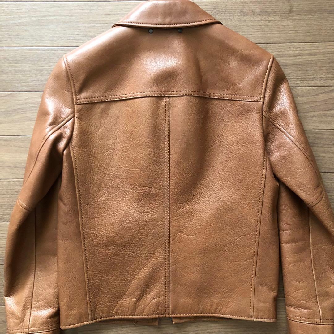 良品】COACH コーチ レザージャケット キャメル シングル 牛革 XS