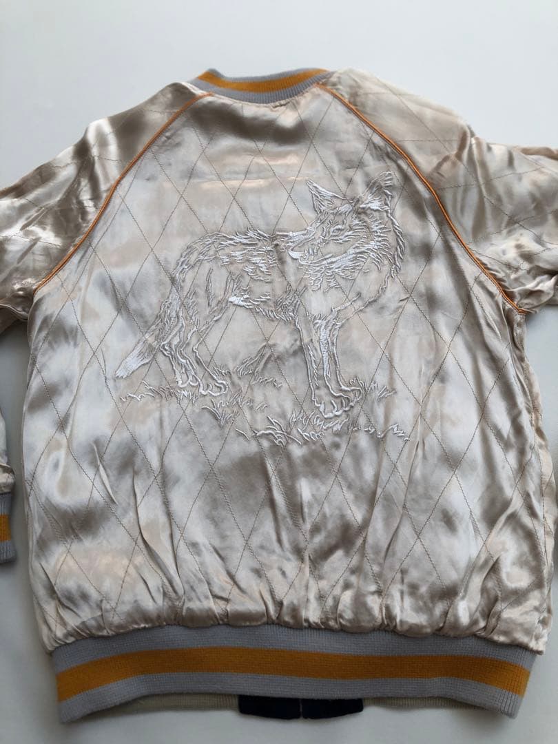 旧ドゥニーム スカジャン 鷹刺繍 ネイビー