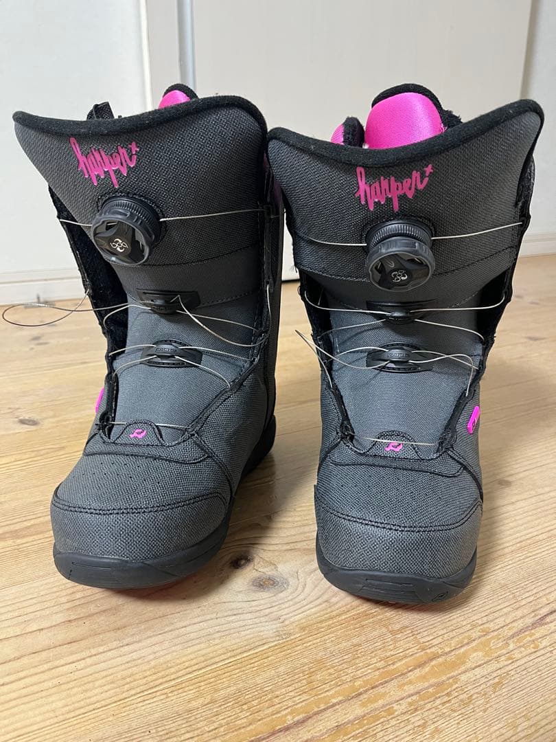 RIDE 女性用スノーボードブーツ グレー/ピンク RIDE SNOWBOARD 2024-2025 『 CONTEXT 』 ライド コンテクスト ブーツ