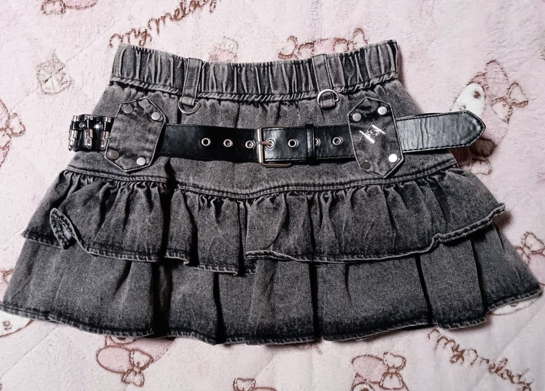 REFLEM/レフレム』弾丸ベルト付きフリルスカート グレー - メルカリ