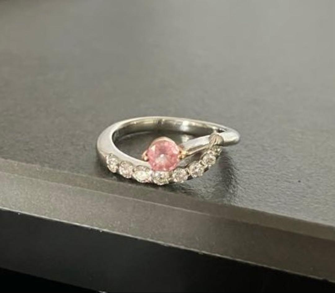 K18WG/PGパパラチアサファイアピンキーリング 楽天市場】K18WG/PG【GGSソーティング付】パパラチアサファイア