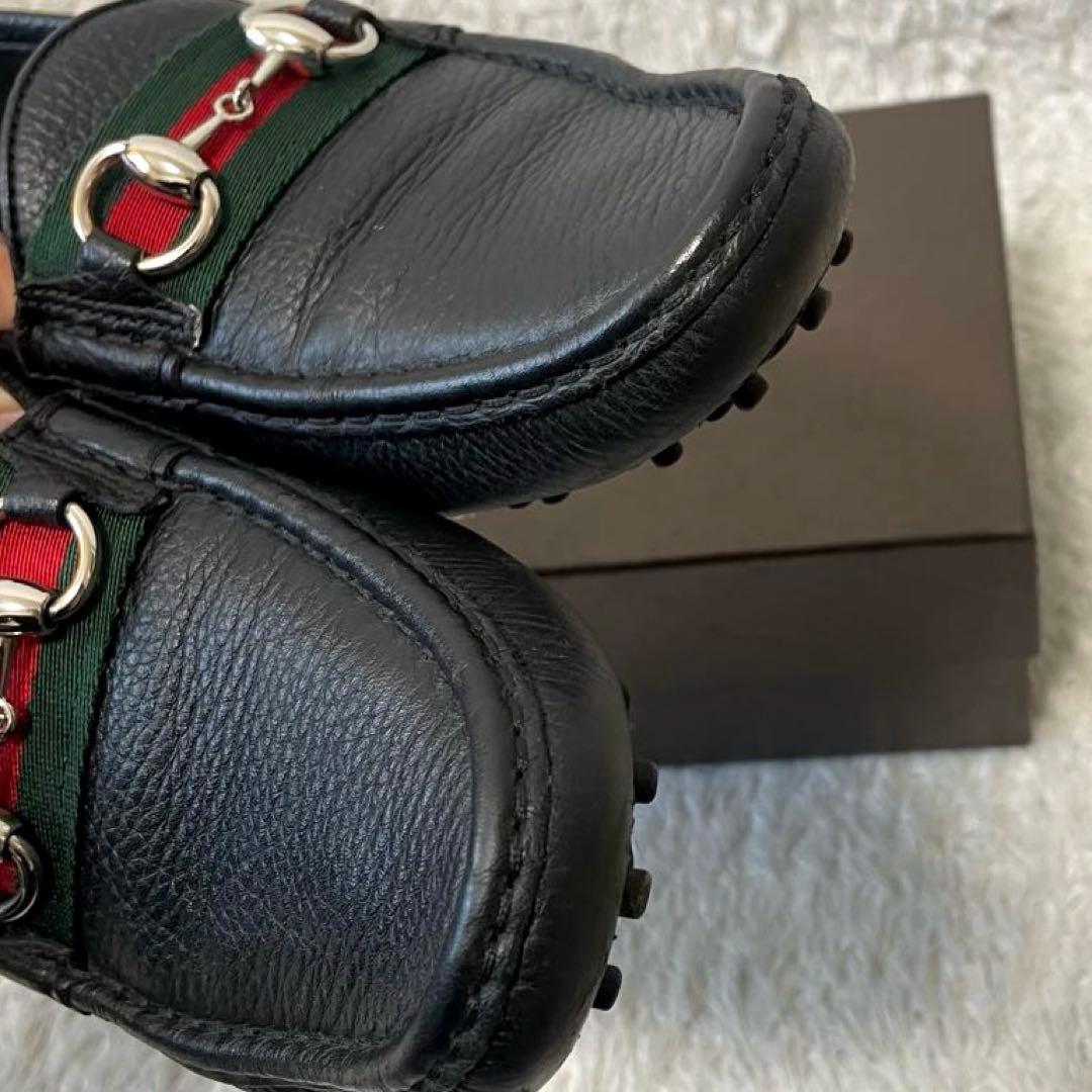 美品 GUCCIドライビングシューズ　ホースビット　シェリーライン 23.5cm