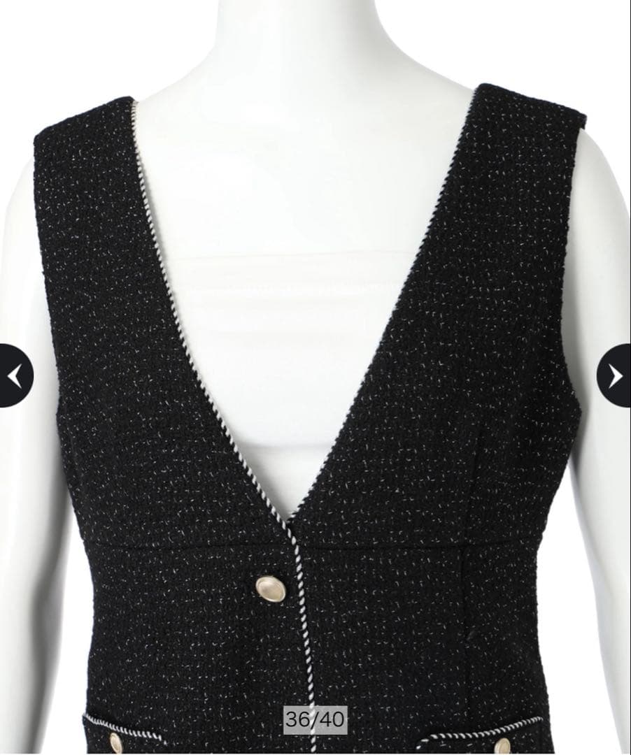 美品】Rirandture ツイードIラインジャンスカ - メルカリ