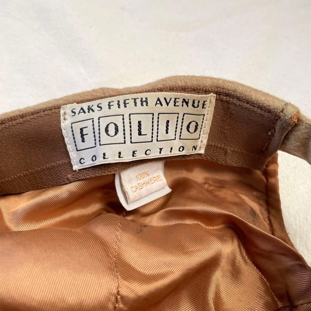 80s ビンテージ SAKS FIFTH AVENUE キャップ カシミヤ - メルカリ