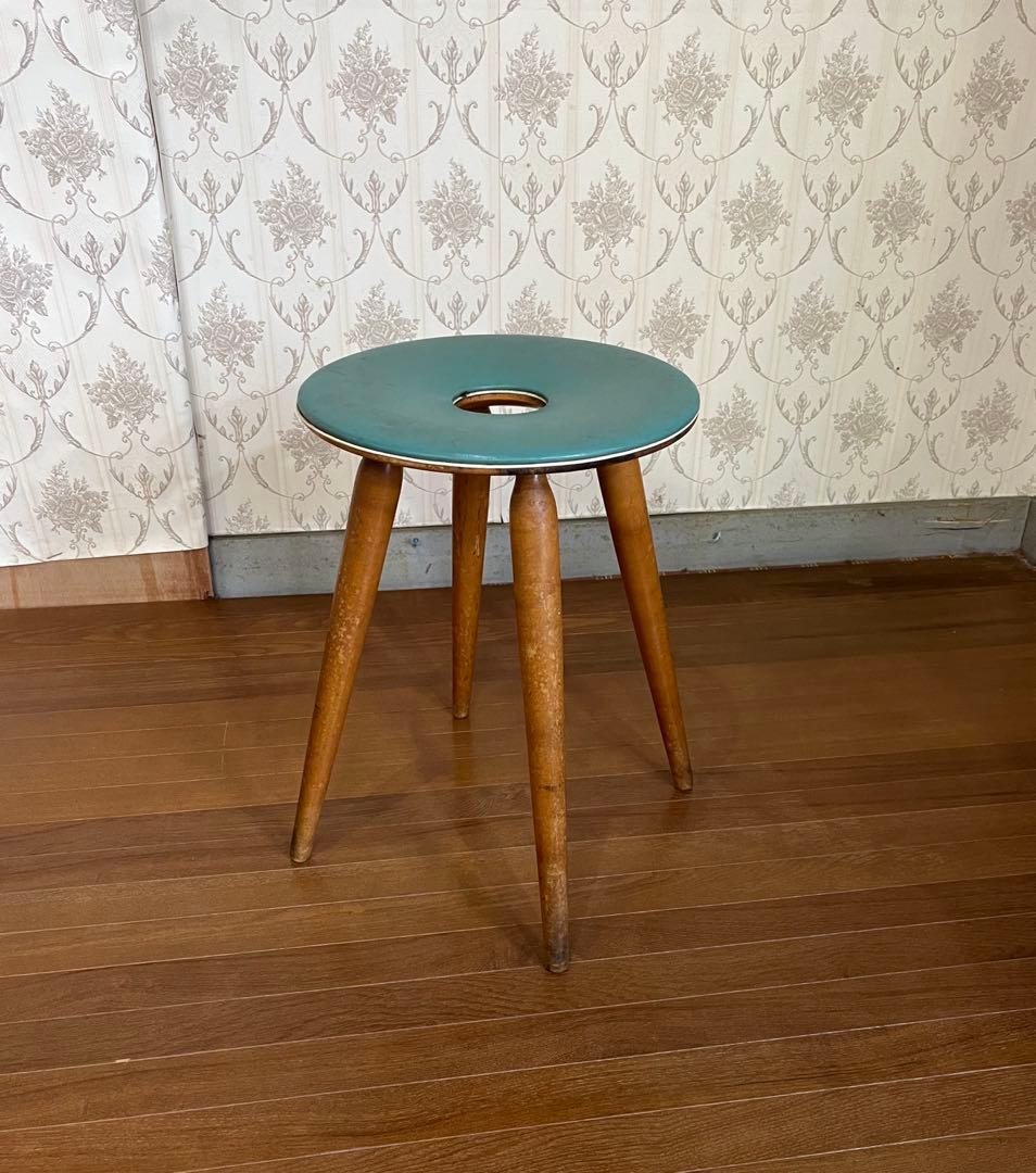 アンティーク】天童木工 リングスツール ドーナツ椅子 丸椅子 北欧