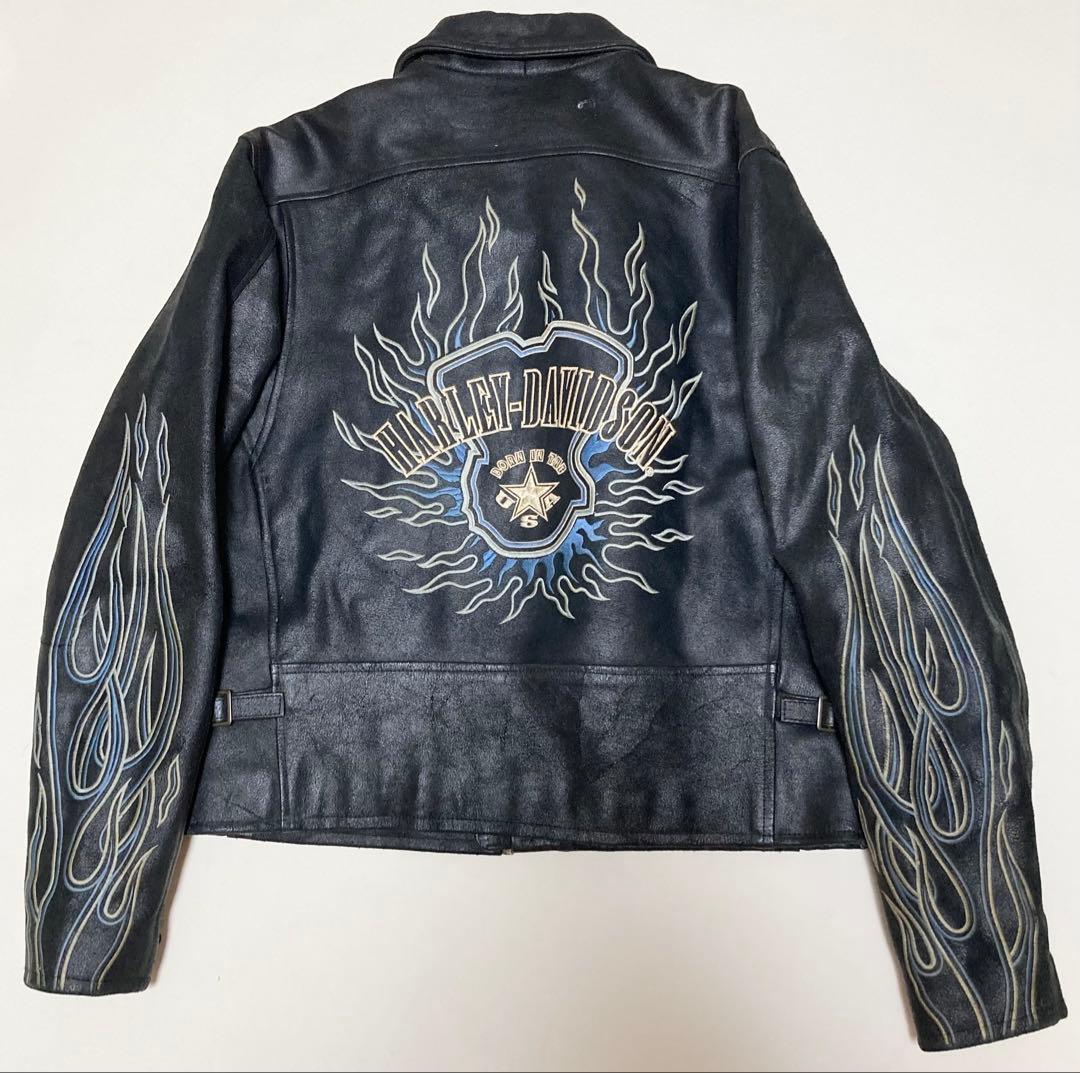 激レア 90s ハーレーダビッドソン HD レザージャケット ハーレーダビッドソン レザージャケット ライダース バイカー HARLEY