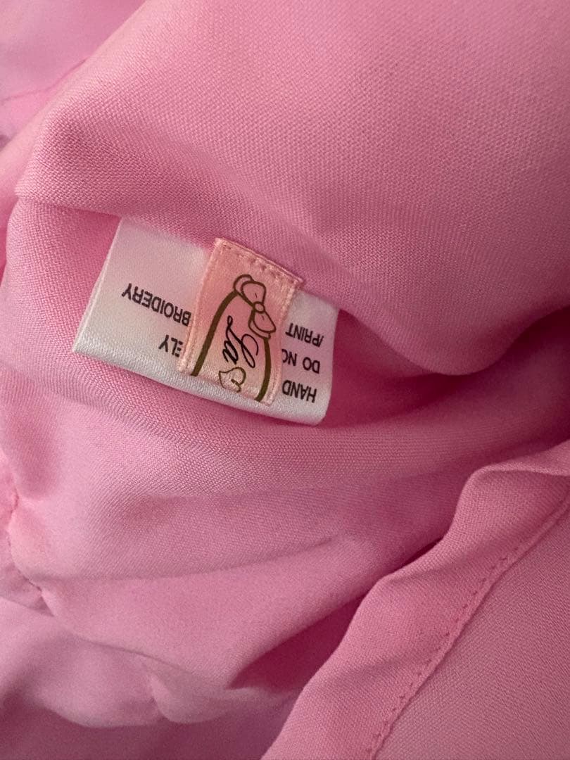 La Pafait ラパフェ ワンピース ピンク リボン 美品 レース ドレス