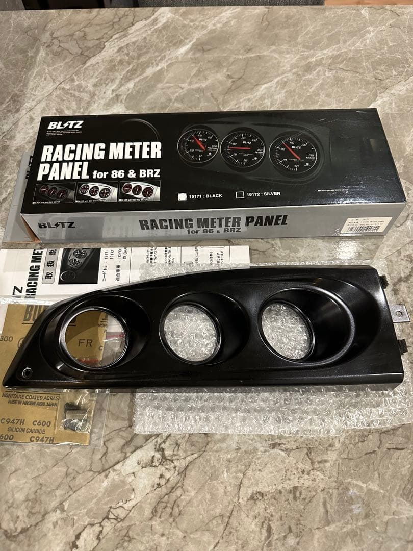 BLITZ RACING MATER PANEL ブラック　86 BRZ BLITZ（ブリッツ） BLITZブリッツRACINGメーターパネル直径60for86/BRZ