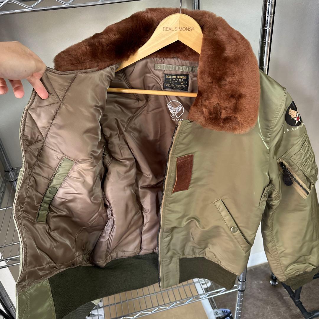 希少 B-15B 初期型 復刻 MA-1 no.3220規格 馬革38（M）