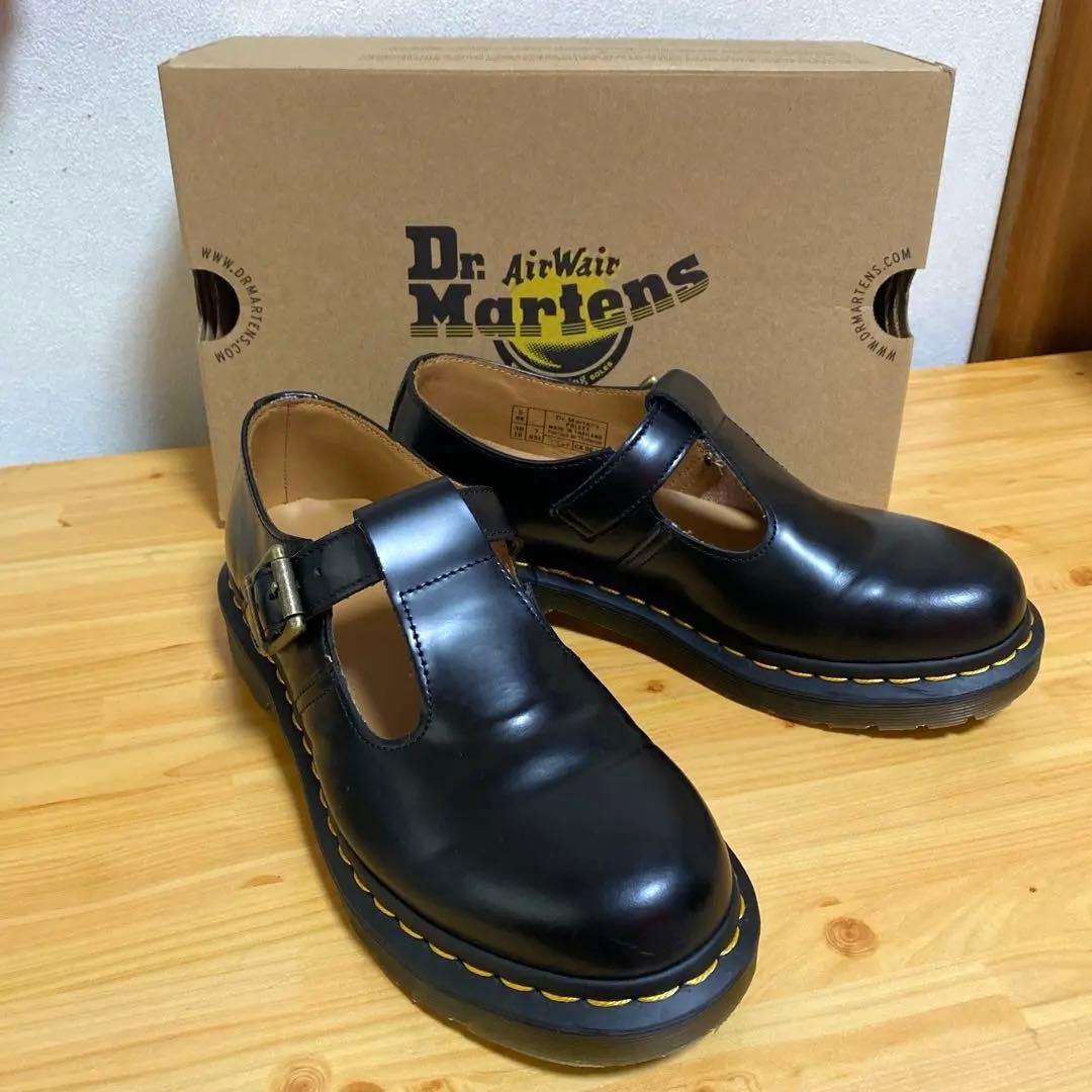 【Dr.Martens】 POLLEY Tバーシューズ ブラック 24㎝ Dr.Martens（ドクターマーチン） シューズ POLLEY Tバーシューズ