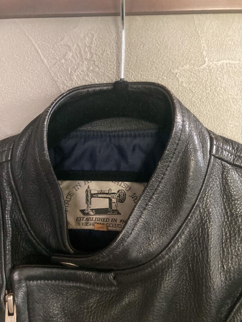 KUSHITANI クシタニ ビンテージ ブラック シングルライダースジャケット