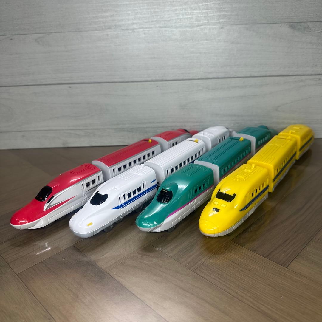 ダイソー プチ電車 新幹線 4両セット E5 E6 N700 ドクターイエロー