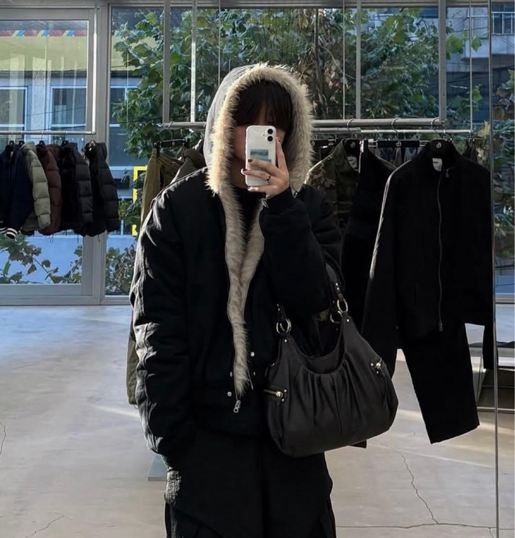 y2k ファー ジャケット opium eluva XL 平成 00s グランジ - メルカリ