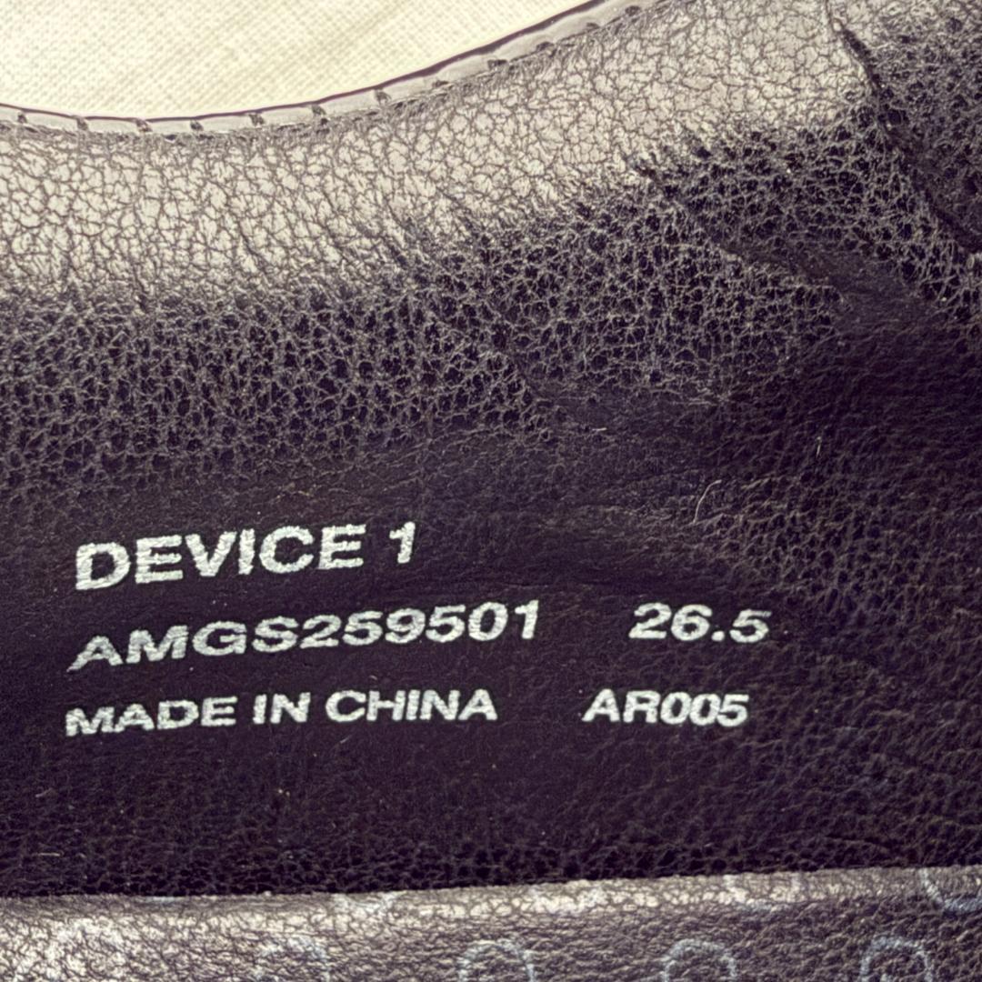 DEVICE１NERO AOURE 黒レザースニーカー（26.5cm）