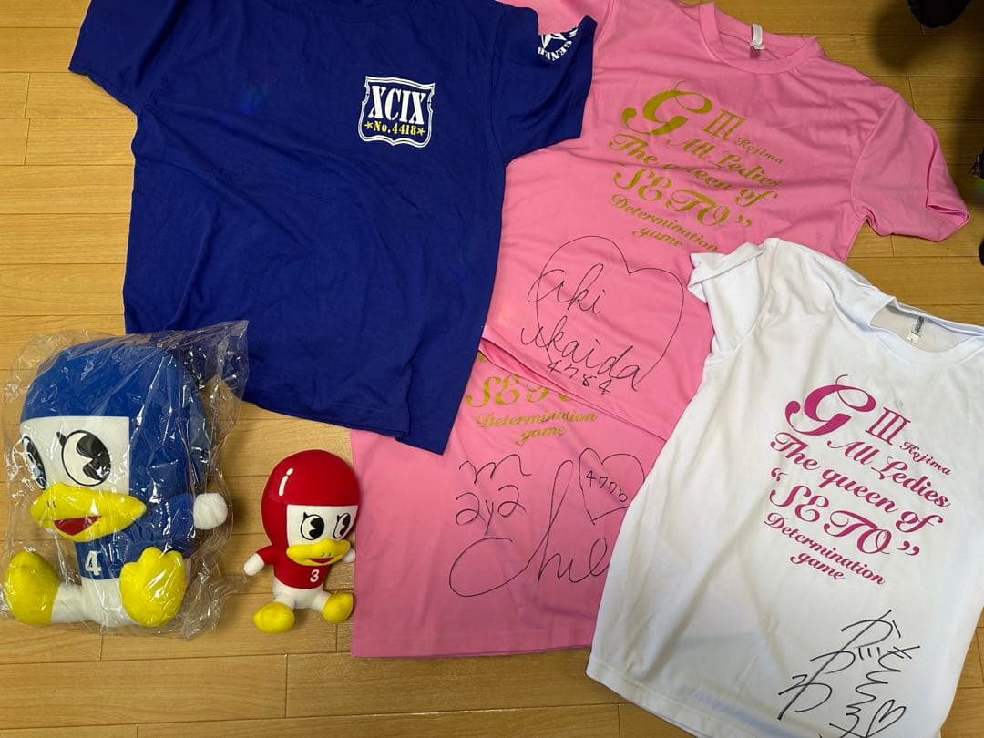 児島競艇 グッズまとめ売り サイン入りTシャツ ボートレース児島 ガァ