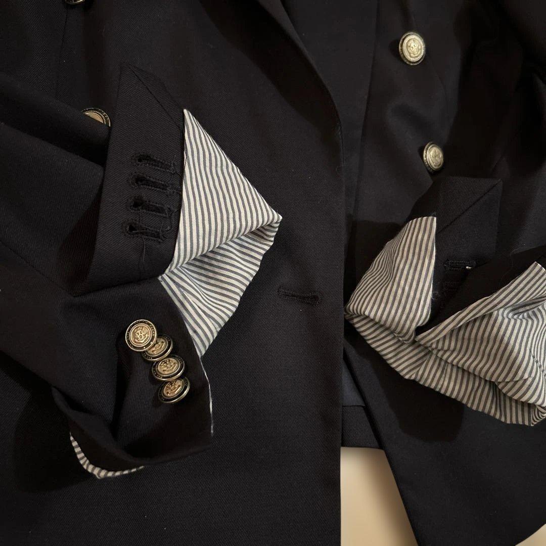 ZARA 紺ブレ ネイビーブレザー ダブルブレスト ジャケット 金ボタン