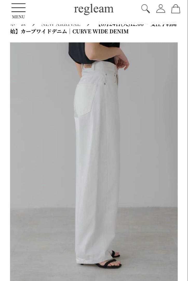 regleam カーブワイドデニム オフ M - メルカリ