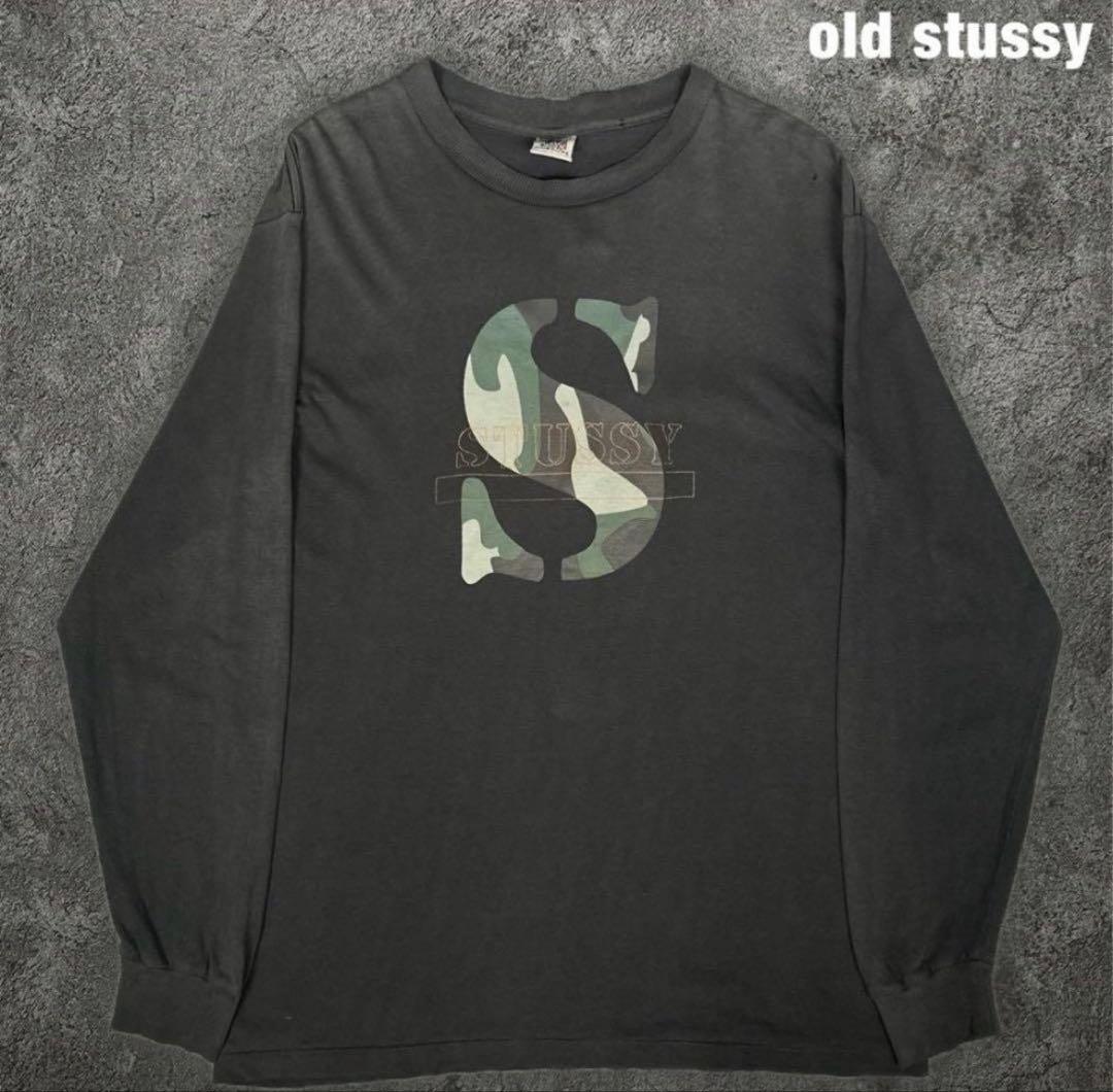 ル*プ様 OLD Stussy カモフラージュロゴ 長袖Tシャツ Yahoo!オークション -「stussy tシャツ 迷彩」の落札相場・落札価格