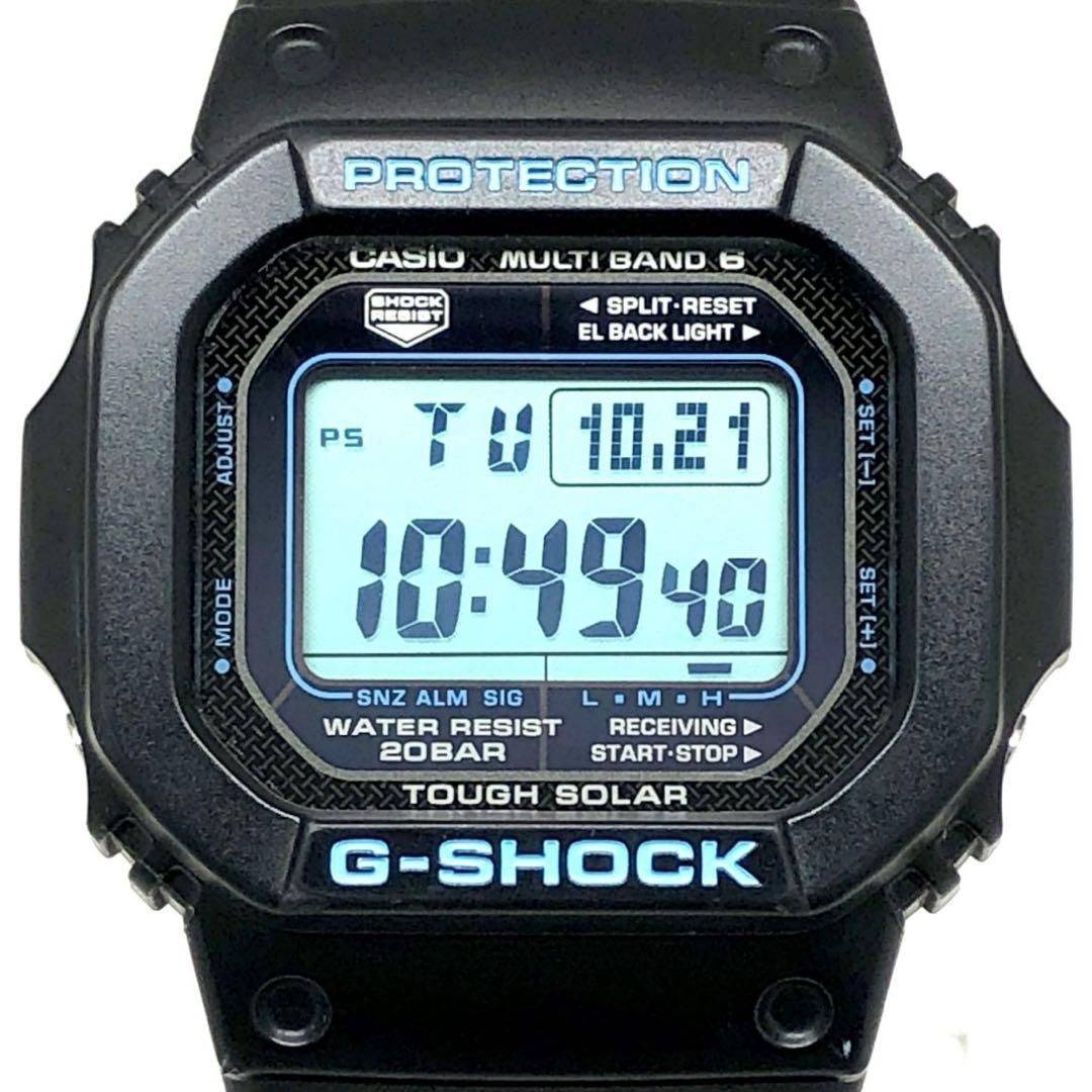 【美品】 G-SHOCK GW-M5600BA ソーラー腕時計 超美品 CASIO カシオ G-SHOCK Gショック GW-M5600BA-1JF 電波ソーラー
