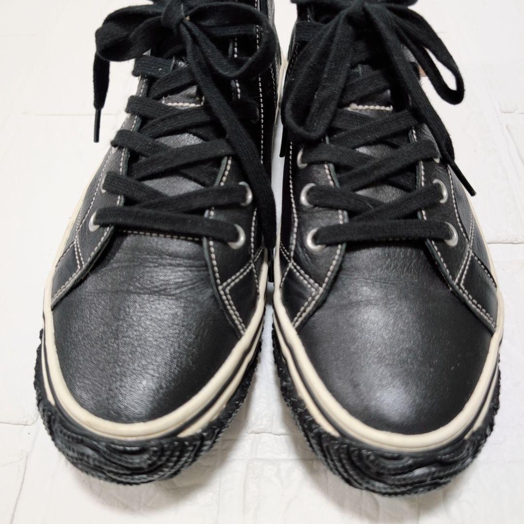 【美品】スピングルムーブ サイドゴア レザー スニーカー 25.5cm