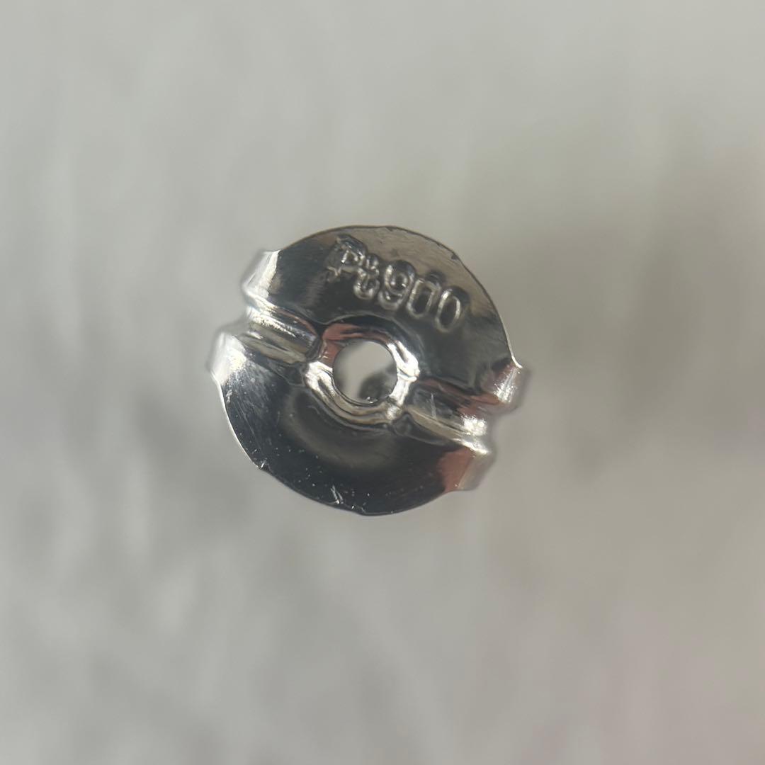 091【ポンテヴェキオ】Pt900 ダイヤモンド　0.05ct ピアス　片方