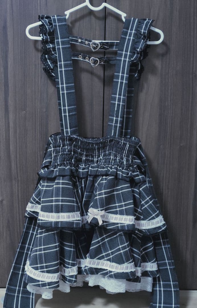 LIZLISA はしごリボンチェックティアードスカパン