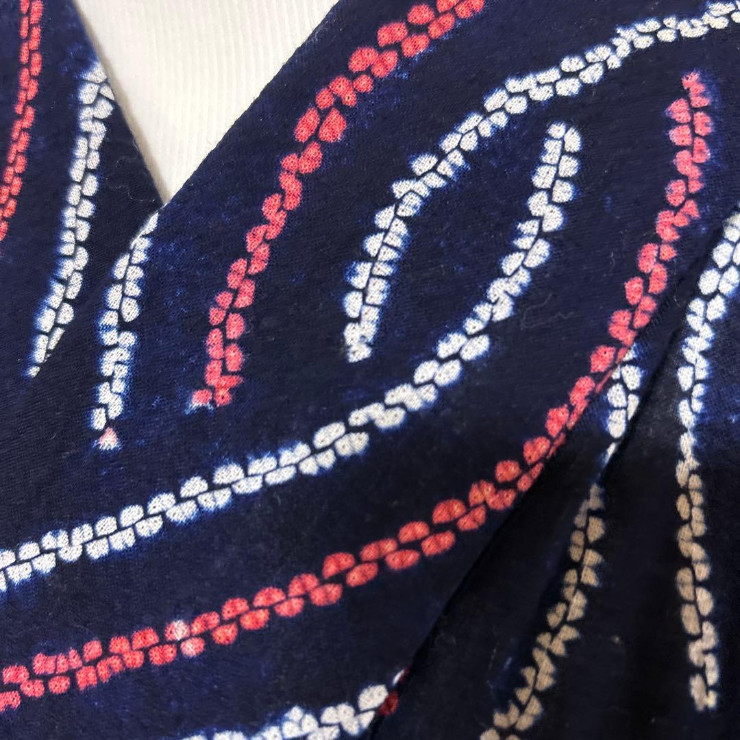 有松鳴海絞りフルセット4点 高級綿浴衣+半幅帯+帯締め+帯揚げ 柳絞りの